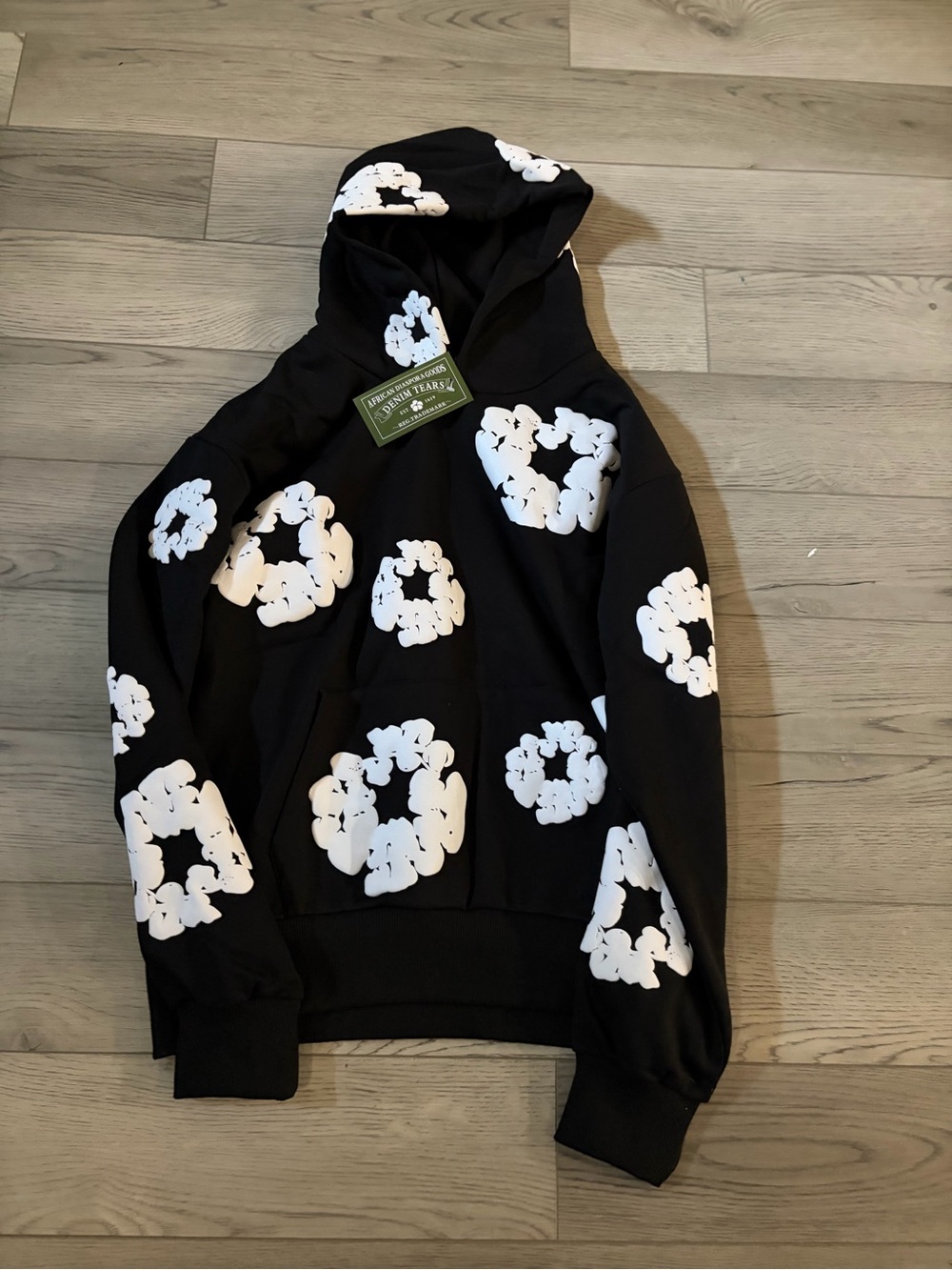 black denim tears hoodie